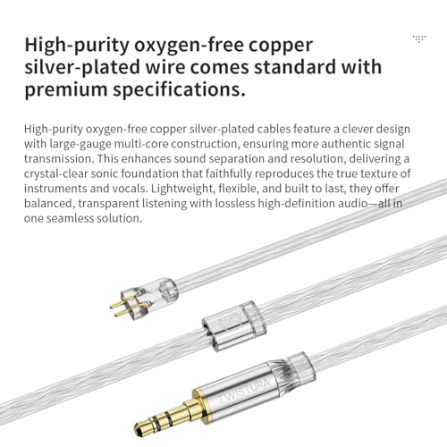 Image of TWISTURA D-Minor In-ear Headphones with Microphone, 10mm Dynamic Driver Earbud Headphones, Noise Isolation Wired Earphone with Interchangeable Sound Tube Filter Mouthpiece, Wired Ear Buds for Phone,PC