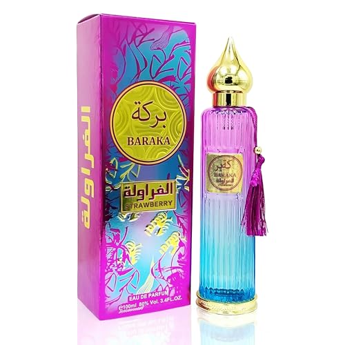 Image of AFLUXE Baraka Strawberry Women's Perfume 3.4 Fl. Oz Eau De Parfum, Juicy Gourmand Strawberry & Sweet Floral Scents, Long Lasting Fragrance