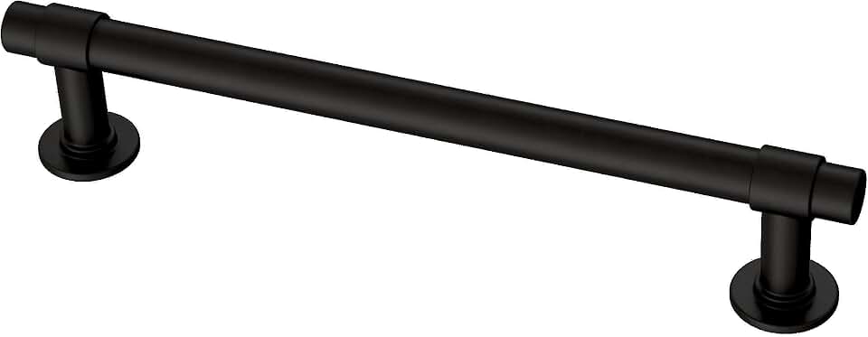 Franklin Brass Francisco (5-Pack) Cabinet Handles 5-1/16" Hole Center Pulls | Matte Black Hardware Kitchen Door, Drawers, Dressers, Furniture P29618Z-FB-B1