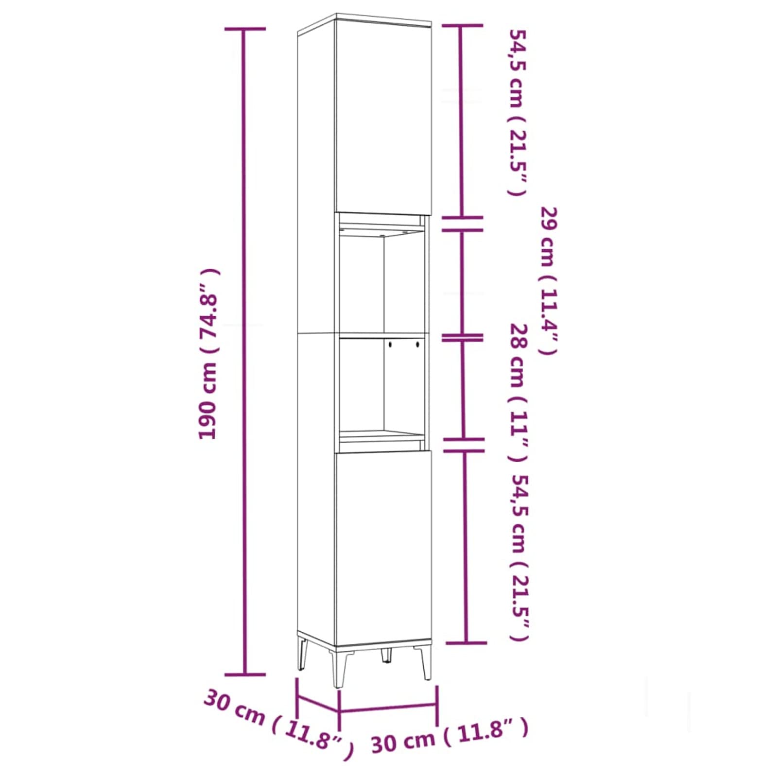 Gecheer Set Mobili da Bagno 3 pz, Set Mobile Bagno, Set da Bagno completo, Armadietto da Bagno, Armadietto Autoportante, Mobile da Bagno Salvaspazio Grigio Sonoma in Legno Multistrato