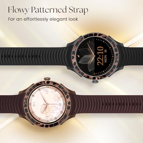 Image of Fastrack Ella Smart Watch for Women with 1.2 inch inch AMOLED Display,Patterned Bezel,AI Watchface & AI Chat,Functional Crown,24 /7 Health Suite,BT Calling,SpO2,HRM,IP68, Multiple Menu Styles- Dark Wine