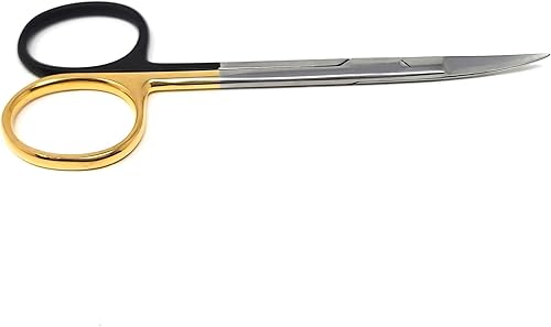 Miniatura 3 de Tijeras de goma de iris TC Kelly Supercut con una hoja dentada e inserciones de carburo de tungsteno, acero inoxidable (4.5 pulgadas curvas)