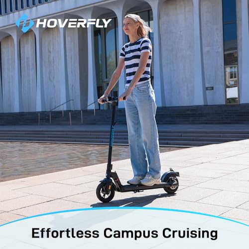 Image of HOVERFLY Electric Scooter for Adults, Max 10 /18 /25Miles&15.5 /20Mph Speed | 250 /500W Motor, 8.5 inch /10 inch Solid Tire, Big LCD Display with Cruise Control, Max Load 220lbs, Foldable Escooter for Commute
