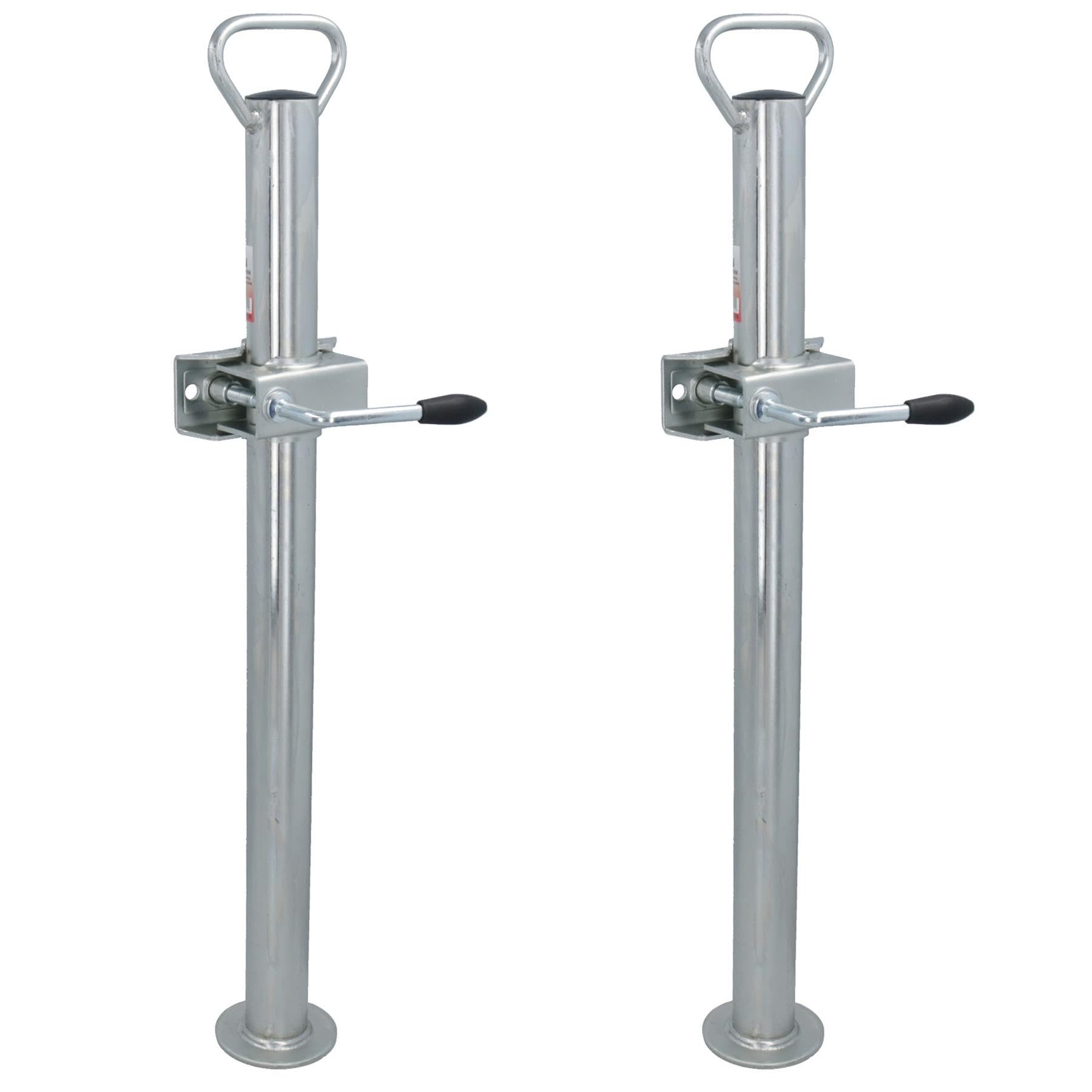 AB Tools Soporte estabilizador de caída de 48 mm x 700 mm para remolque y caravana con abrazadera, 2 unidades