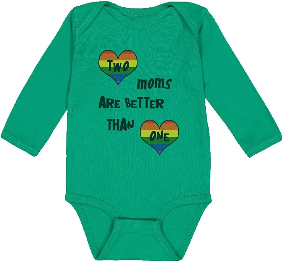 Baby Long Sleeve Bodysuit Mom 2 Moms are Better Than 1 Mom Mothers Baby Clothes