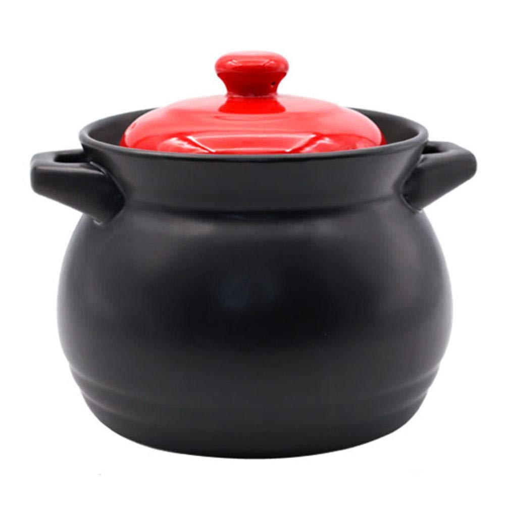 WDCDYQDH Terracotta Casserole Pot Ceramic Clay Cooking Congee Soup Stew Special Household (one Color 4.6l)