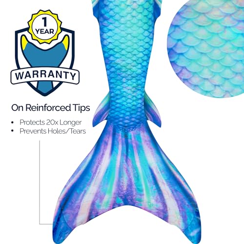 image for Fin Fun Atlantis Adult Wear-Resistant Mermaid Tail Skin, Monofin Inser