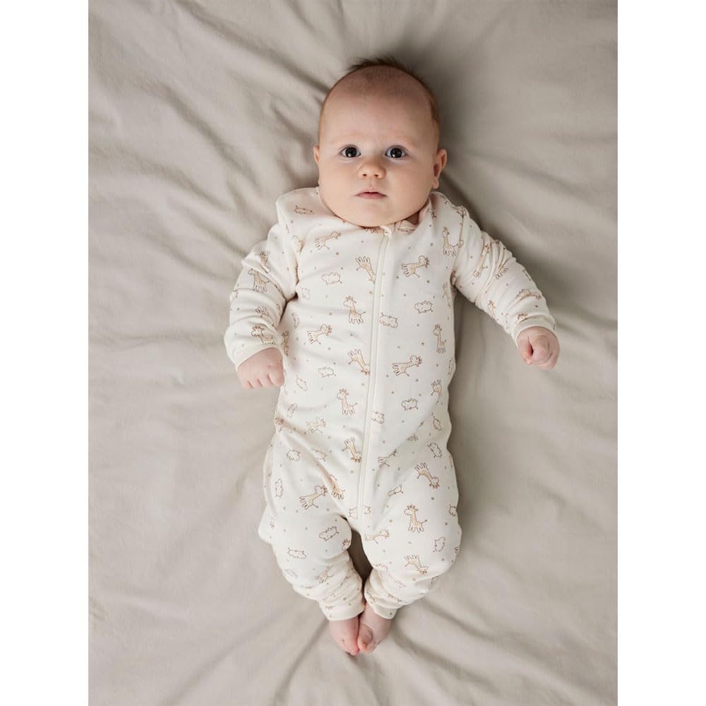 Name it baby Unisex Nbnnightsuit 2P Zip Ff Jet żyrafa Noos (2 sztuki), Jet Stream, 98