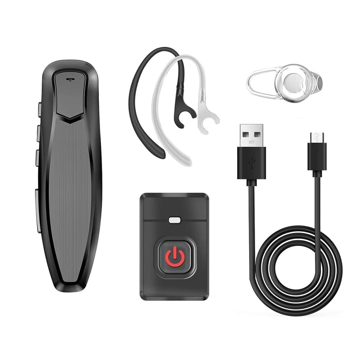 Jetfon BT-K2 - Auricolare wireless Bluetooth con adattatore walkie talkie tipo K, PTT doppia modalità e autonomia di 26 ore, compatibile con Dynascan, Kenwood, Baofeng e Quansheng