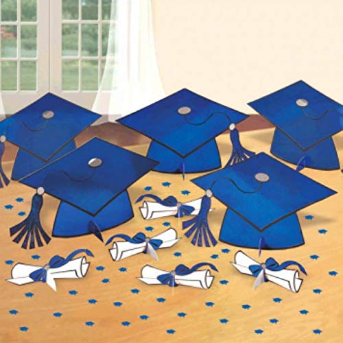 Amscan 240211.1 Blue Graduation Table Decorating Kit | Party Favor | 1 kit