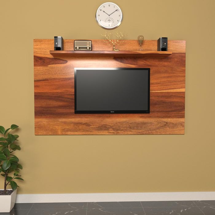 CRAFT D ARTS Wooden Wall Mount TV Unit (Sheesham Wood) (Honey Finish)-image-13