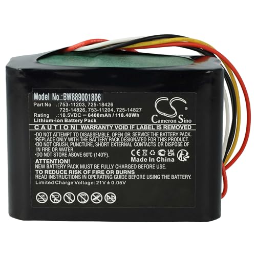 vhbw Batería Compatible con Cub Cadet XR5 2000, 1000, 1000 2021 Robot cortacésped 6400mAh 18,5V Li-Ion