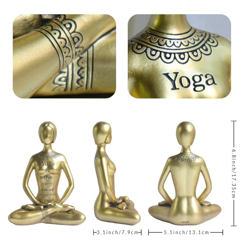 Decoración Yoga en Resina Dorada Rustic Gold miniatura 2