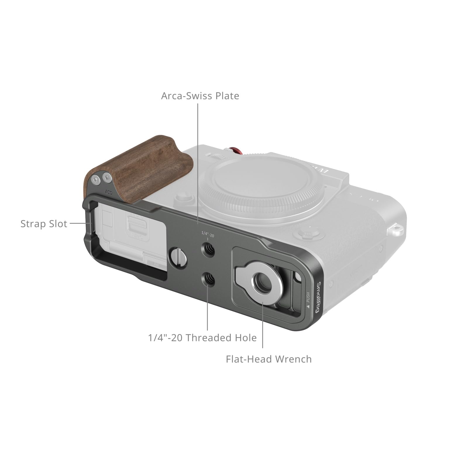 Amazon | SmallRig X-T30 II用 L字型マウントプレート（木製ハンドル