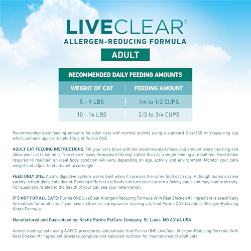 Purina ONE LiveClear Allergen-Reducing Cat Food Dry Formula with Real Chicken As The Number One Ingredient - 3 lb. Bag - image 5
