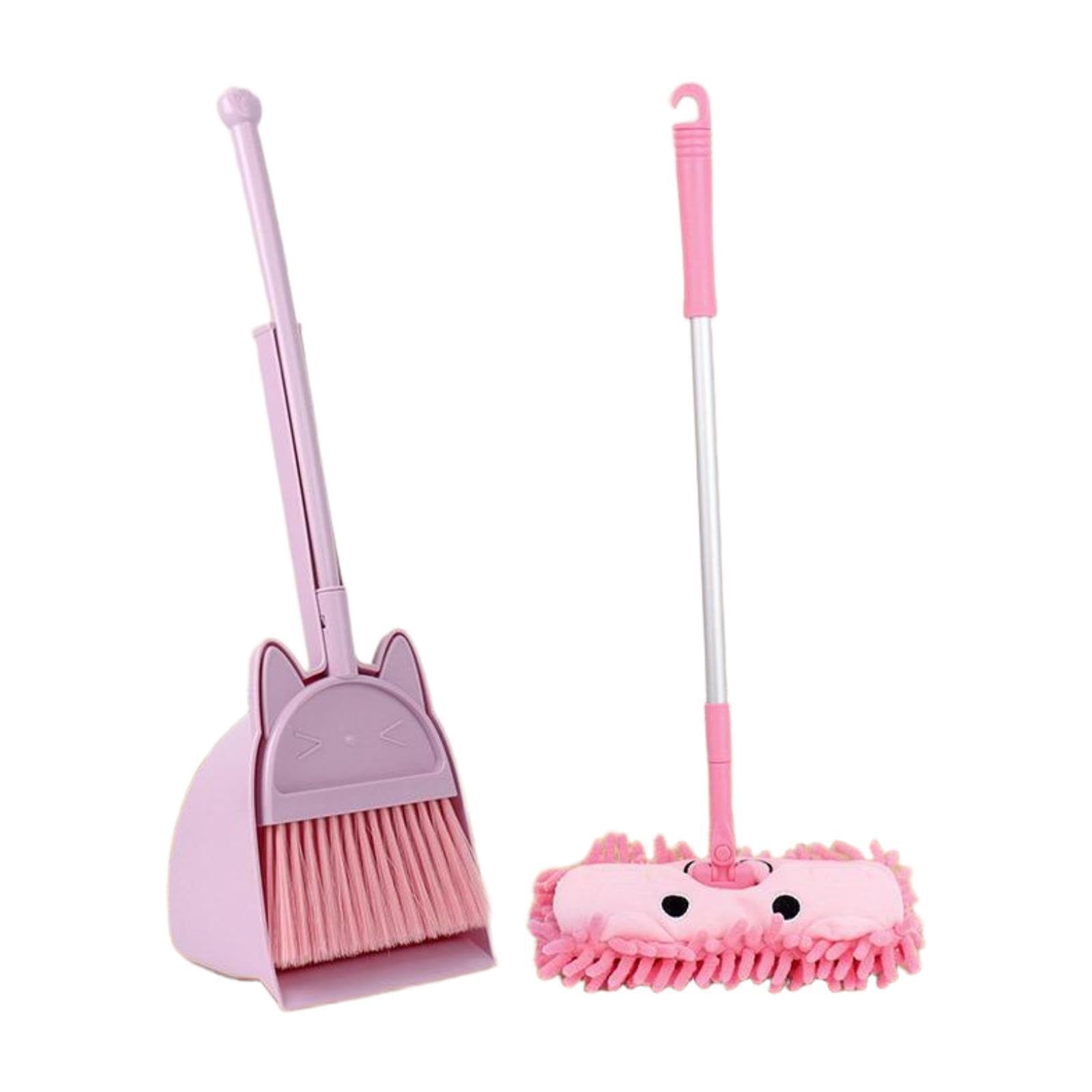 Mini Scopa con Paletta per Bambini, Strumenti per la Pulizia della casa, Piccolo aiutante per Le Pulizie domestiche per Bambini in età prescolare, Viola