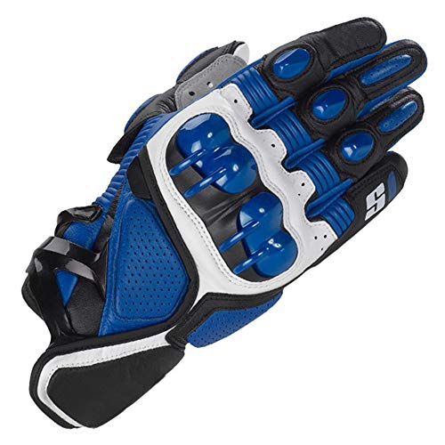 Qianliuk Off Road Guantes de Motocicleta de Cuero,a Prueba de Viento para Adultos Prevención de caídas Guante de Dedo Completo Moto Motocross Racing Guantes de protección
