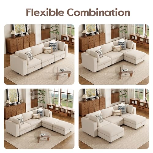 AYEASY U Shaped Modular Sectional Sofa, Comfy Convertible Sectional Couch - image 2