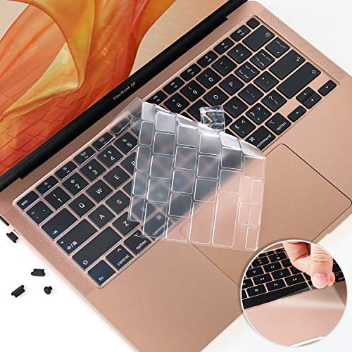 3 in 1 MacBook Air 13 Keyboard Cover A2179, Anti-Scratch 2020 MacBook Air A2337 M1 A2179 TrackPad Protector Skin, Dust Plugs for MacBook Air 2020 13.3 Inch A2179 Accessories