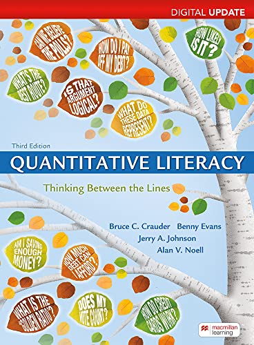 Quantitative Literacy, Digital Update: Thinking... 1319244467 Book Cover