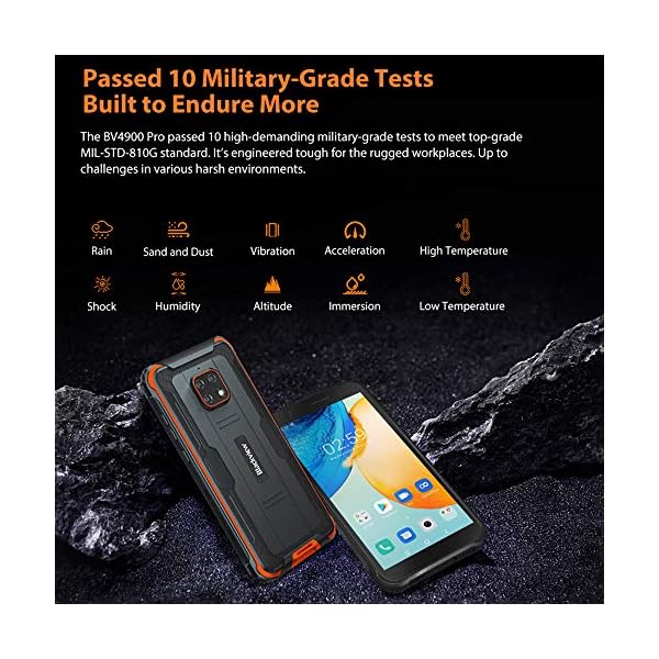 Rugged-Smartphone-Blackview-BV4900-Pro-4GB-64GB-Octa-core-Android-10-Rugged-Phone-Unlocked-13MP-5MP-Camera-57-HD-Screen-5580mAh-Battery-Dual-SIM-4G-Rugged-Cell-Phone-Unlocked-for-USA Blackview Rugged Smartphone BV4900 Pro 4GB + 64GB Octa-core Android 10 Rugged Phone Unlocked, 13MP + 5MP Camera 5.7'' HD+ Screen 5580mAh Battery Dual SIM 4G Rugged Cell Phone Unlocked for USA