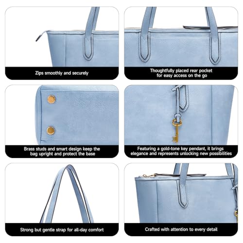 Bolso Tote de cuero para mujer 16L gran capacidad miniatura 4