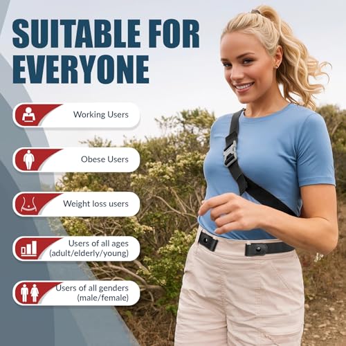 WERFORU 3 Pack 4 Pack No Buckle Invisible Stretch Belt Buckle-Free Elastic Belt for Women and Men2