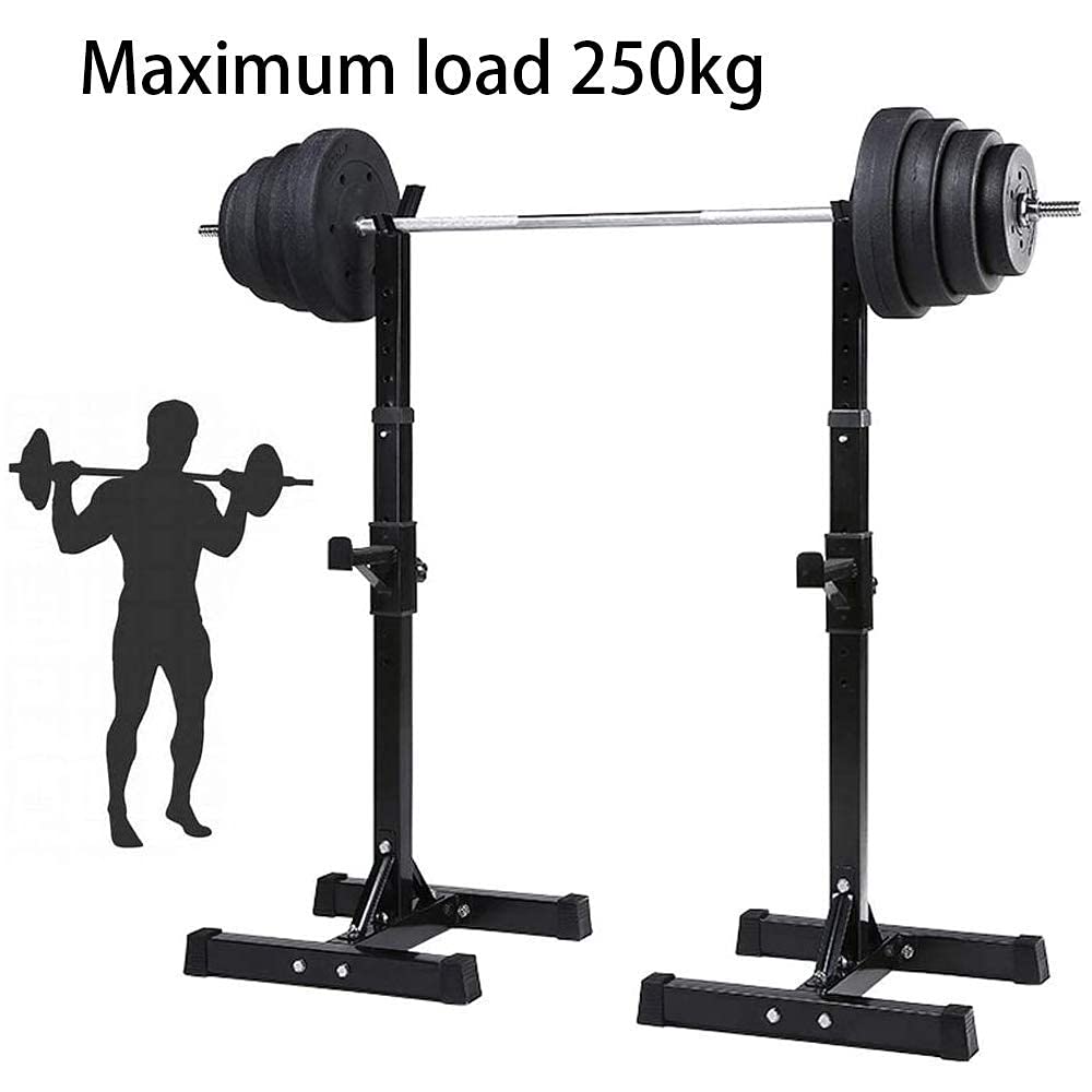 Soporte para Sentadillas, Banco de Press de banca con Barra, Ajustable, para Gimnasio en casa, Entrenamiento físico en i