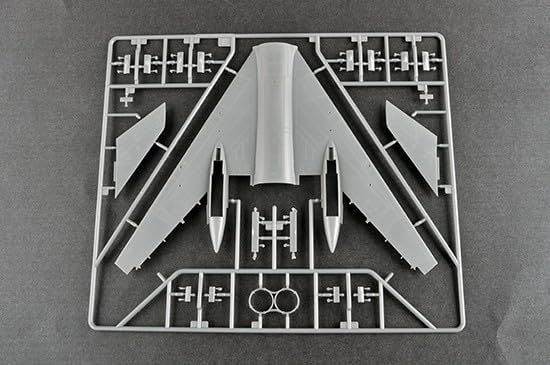 Plastic sprue with main wing sections for the Tu-128M model kit
