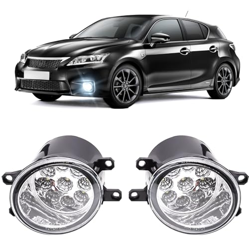 Fog Lights 3.5 inch OEM 19597300 19597400 For LEXUS CT200H 2011 2012 2013-2017 Front Bumper Fog Light Lamps Left Right Driver&Passenger Assemblies Fog Light Beam,6000K White Beam,Super Bright. 2-Pack