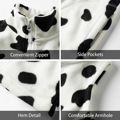 Image of LittleSpring Boys Girls Fleece Vest Sleeveless Jacket Full-Zip Fall Winter Warm Outerwear