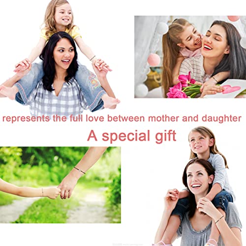 Ronglry 4/6 PCS Best Friend Necklaces Adjustable BFF Bracelets Moon Star Knot Heart Friendship Bracelets Promise Matching Bracelet Gifts for Women Girls Couple Friendship Jewelry Set 6