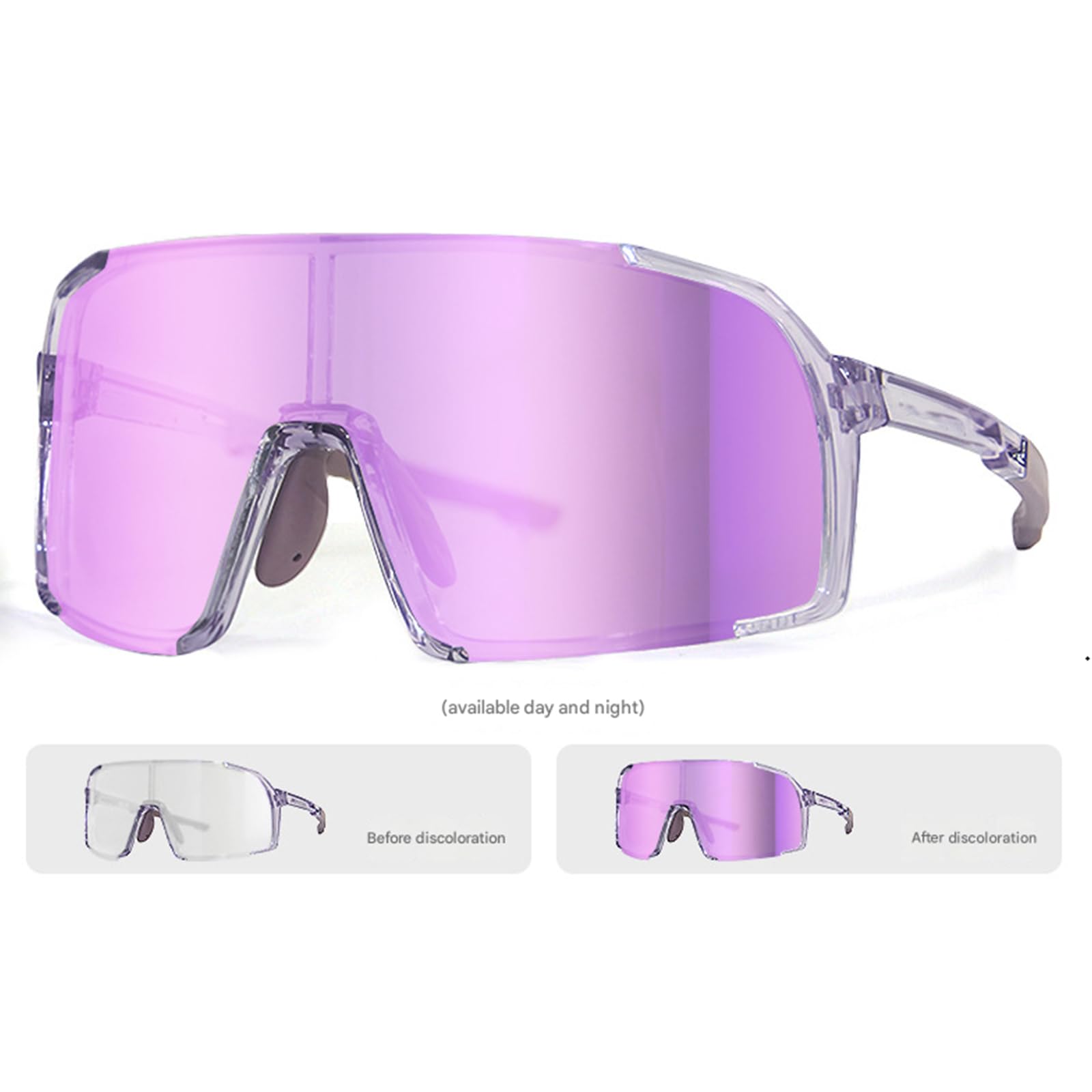 Allwetter Sportbrille, klare Gläser, schlagfester Rahmen für Langstreckenradfahren und Pendeln, Fahrradbrillen und Schutzbrillen