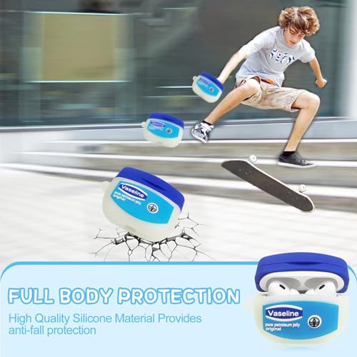 Image of Meyaar Earphone Case Cover Compatible for Realme Buds T300 & T310, Soft Silicone Skin Case Cover Shock-Absorbing Protective Case with Keychain for realme Buds T310 & T300 Only (Vase-line)