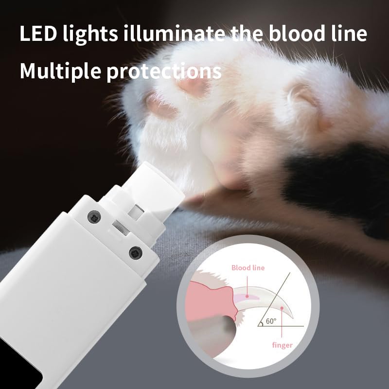 Dog Nail Trimmers, 4-Speed Dog Nail Grinder, Painless & Quiet Pet Nail Trimmer for Large Dogs, Medium & Small Dogs/Cats?2 Grinder Wheels?