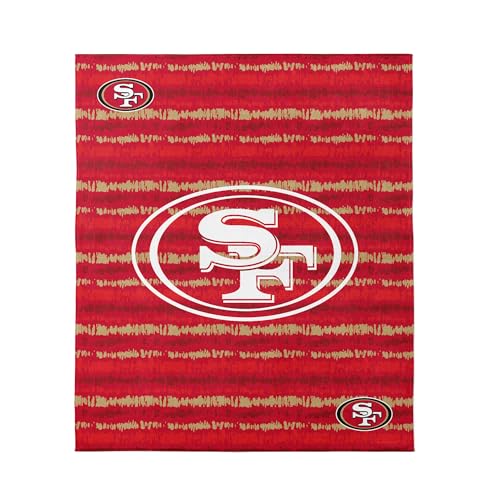 Image of Northwest NFL San Francisco 49ers Oversized Microfiber Beach Towel, 60 x 70 Inches - Quick Dry, Sand Resistant, Lightweight, Highly Absorbent, Shibori Design
