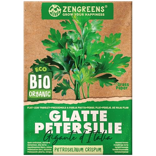 ZenGreens® - Bio Petersilie Samen - Petersiliesamen - Kräutersamen für den einfachen Anbau im Garten, Balkon oder Küche - Kräuter Saatgut ideal für Anfänger - Peterling