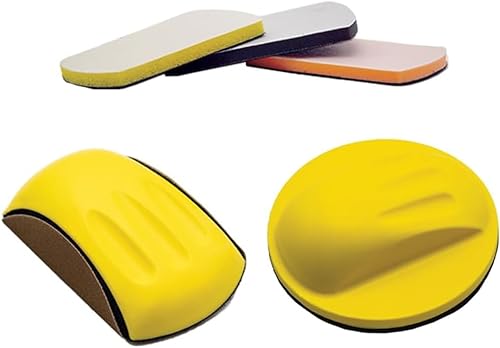 Kit de bloques de gancho y bucle de 6 pulgadas para lijado a mano y mouse de 6 pulgadas, almohadillas de interfaz ideales para carpintería,