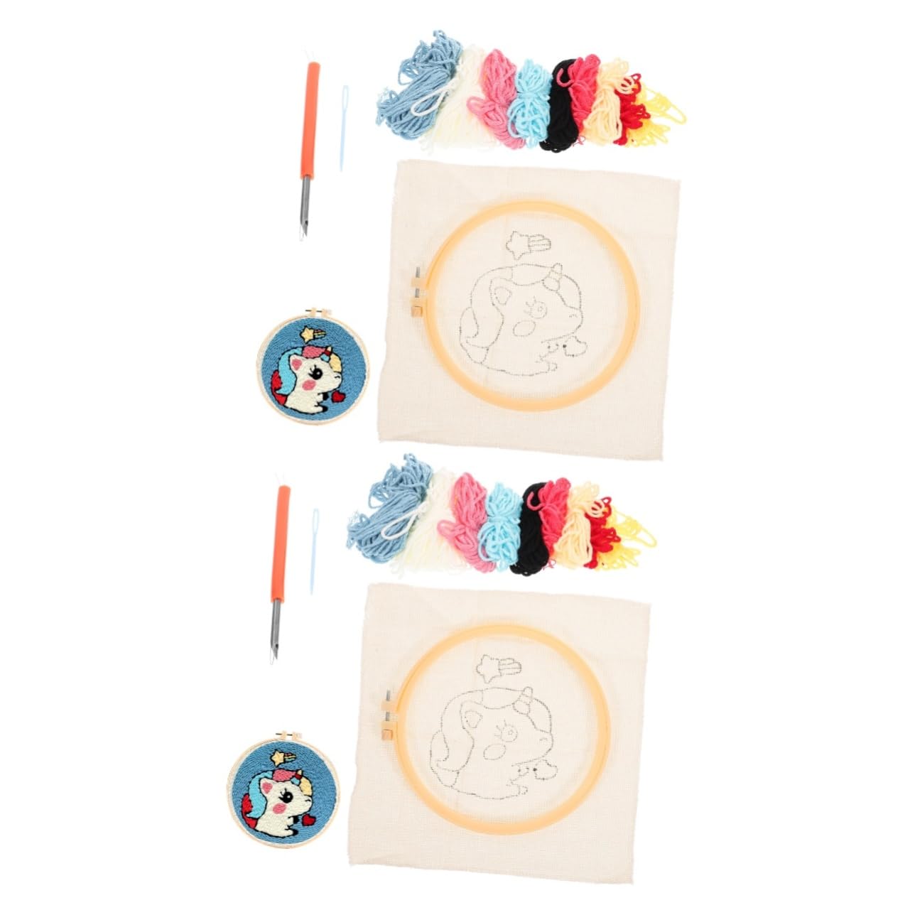 STOBOK 2 Juegos bordado de bricolaje embroidery kit bordado kit de bordado de punto de cruz kits de bordado para adultos estampados kits de ganchillo kit de ganchillo kit de costura Metal