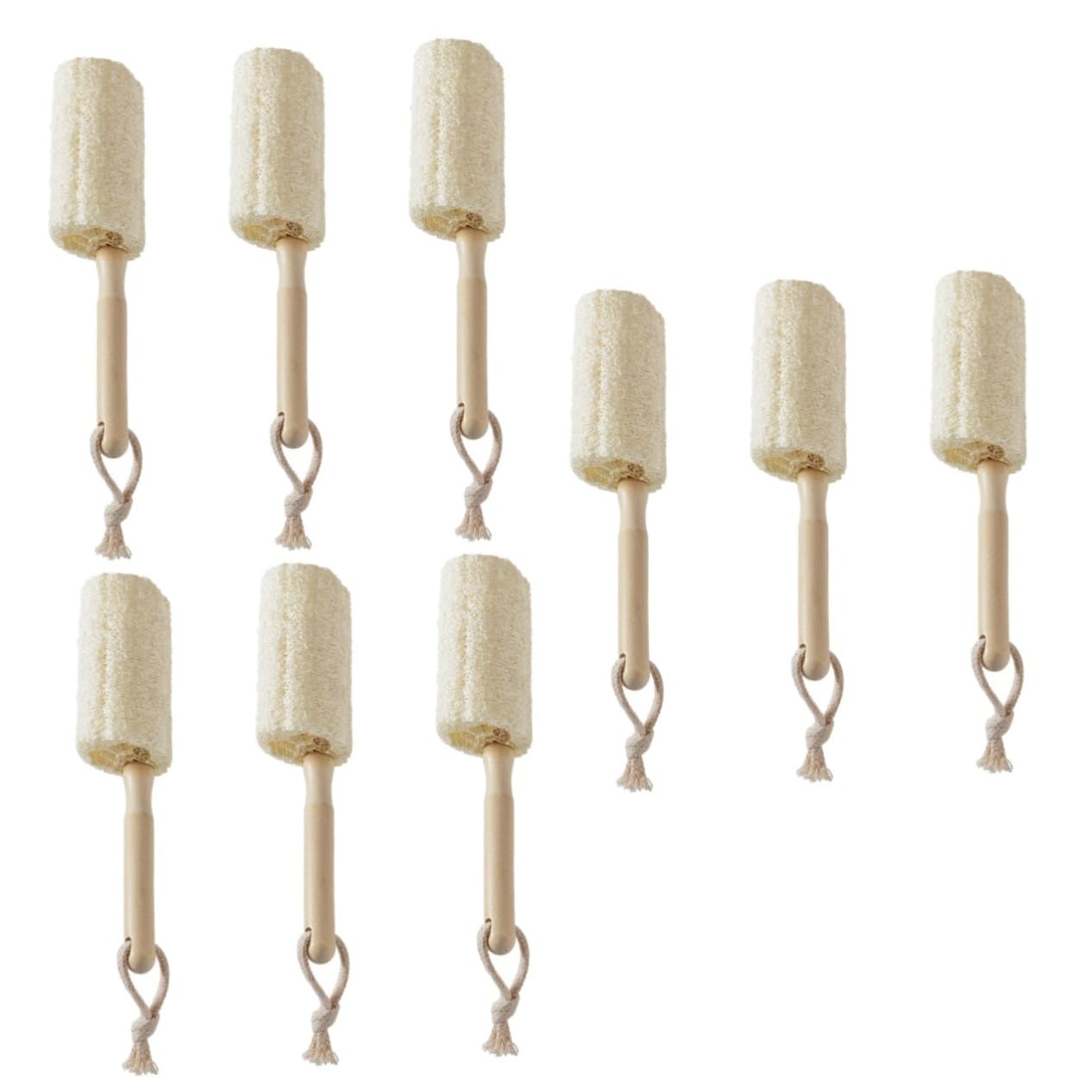 VALICLUD 3 Set Tazza Scrubber Cucina Pulizia Maniglia Becher Pennello A Manico Lungo Spazzola Per Bottiglie Bottiglia Detergente Per Bottiglie Di Legno 3 Pezzi * 3