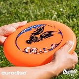 eurodisc 175g Orange Profi Ultimate Wettkampfscheibe - Sportfrisbee mit Stabiler Flugbahn über 100 m, Trainings- & Competition Disc für präzise Wurftechnik