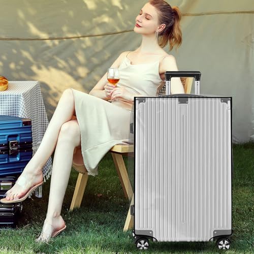 PVC Luggage Cover, Clear Suitcase Cover with Handle Opening, 15.7×33.9 Inch Transparent Travel Luggage Protector Cover, Waterproof Suitcase Dust Cover for Luggage Up to 27.95×16.1×13.8 Inch2