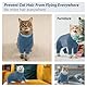 Fleece Katzenpullover, Mantel für Katzen Weiche Winter Kleidung Katzen-Pyjama Overall Rollkragen Kaltwettermäntel Herbst und Winter Kätzchenkleidung(Blau-grau, S)