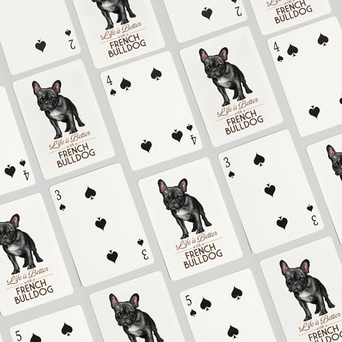 Baraja Póker French Bulldog 52 Cartas Tamaño Poker miniatura 4