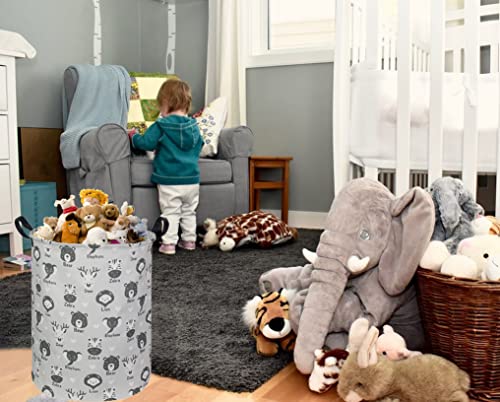 Image of Kids Laundry Hamper,Baby Laundry Basket Animal Storage Baskets for Kids Room Decor,Nursery Hamper,Bedroom,Toy Organizer,(Animals)