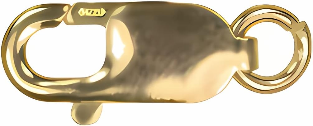 uGems 14K Gold Filled 16mm Lobster Clasp & Ring 5/8 Inch Large, Jewelry Making Component for Necklaces, Bracelets, and Crafts - Durable, Secure Closure - SKU: d-4004