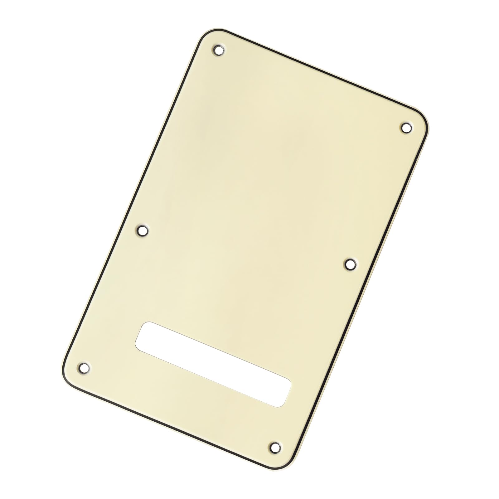 Banworks Electric Guitar 3 Ply Backplate 6-Hole Trem Tremolo Cover for USA/Mexican Standard Strat ST JT/HGB-01 Cream - Image 4