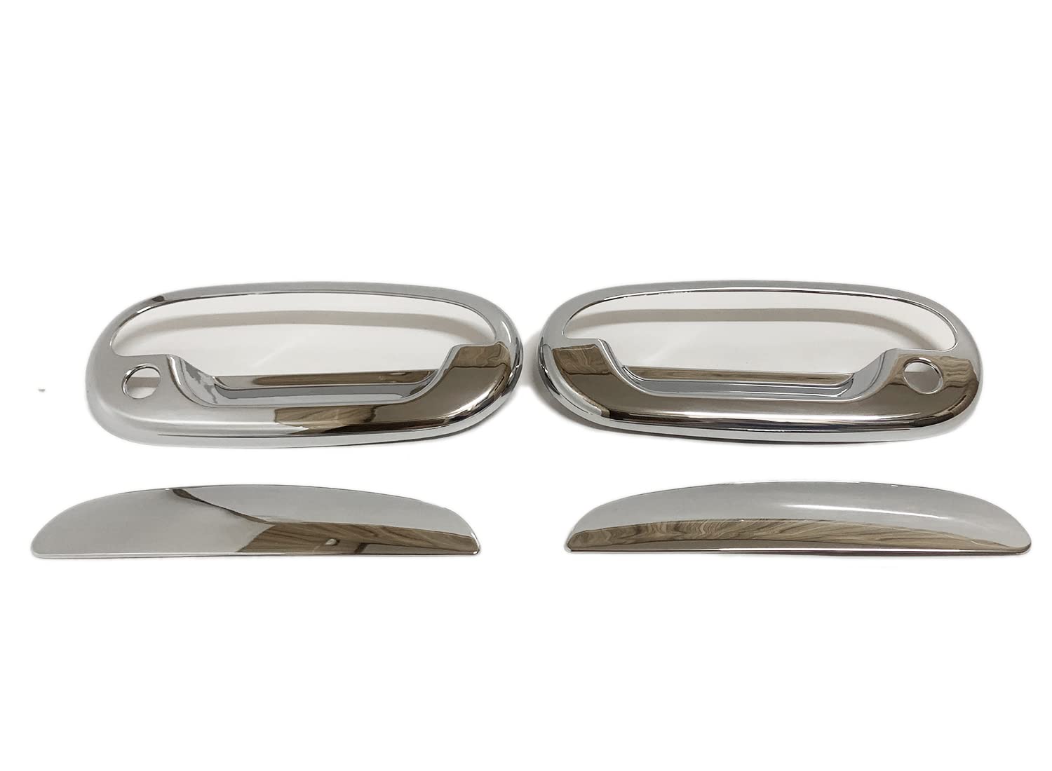 JUMBOMOTOR Chrome Side Door Handle Cover Trims Add-on Style Compatible with Ford F-150 1997-2003