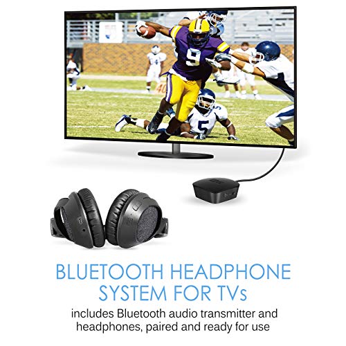 MEE audio Connect T1M3 Bluetooth Wireless Headphone System for TV - Includes Bluetooth Wireless Audio Transmitter and Matrix3 Wireless HD Headphones w/aptX Low Latency Technology - Thumbnail 3