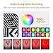 K&F Concept RGB Video Light, 360° Full Color Portable Photography Light, LED Camera Light w 21 Light Effects, 2500K-9900K CRI 96+, 2000mAh Rechargeable Photography Lighting for Vlogging, Selfie, Blue